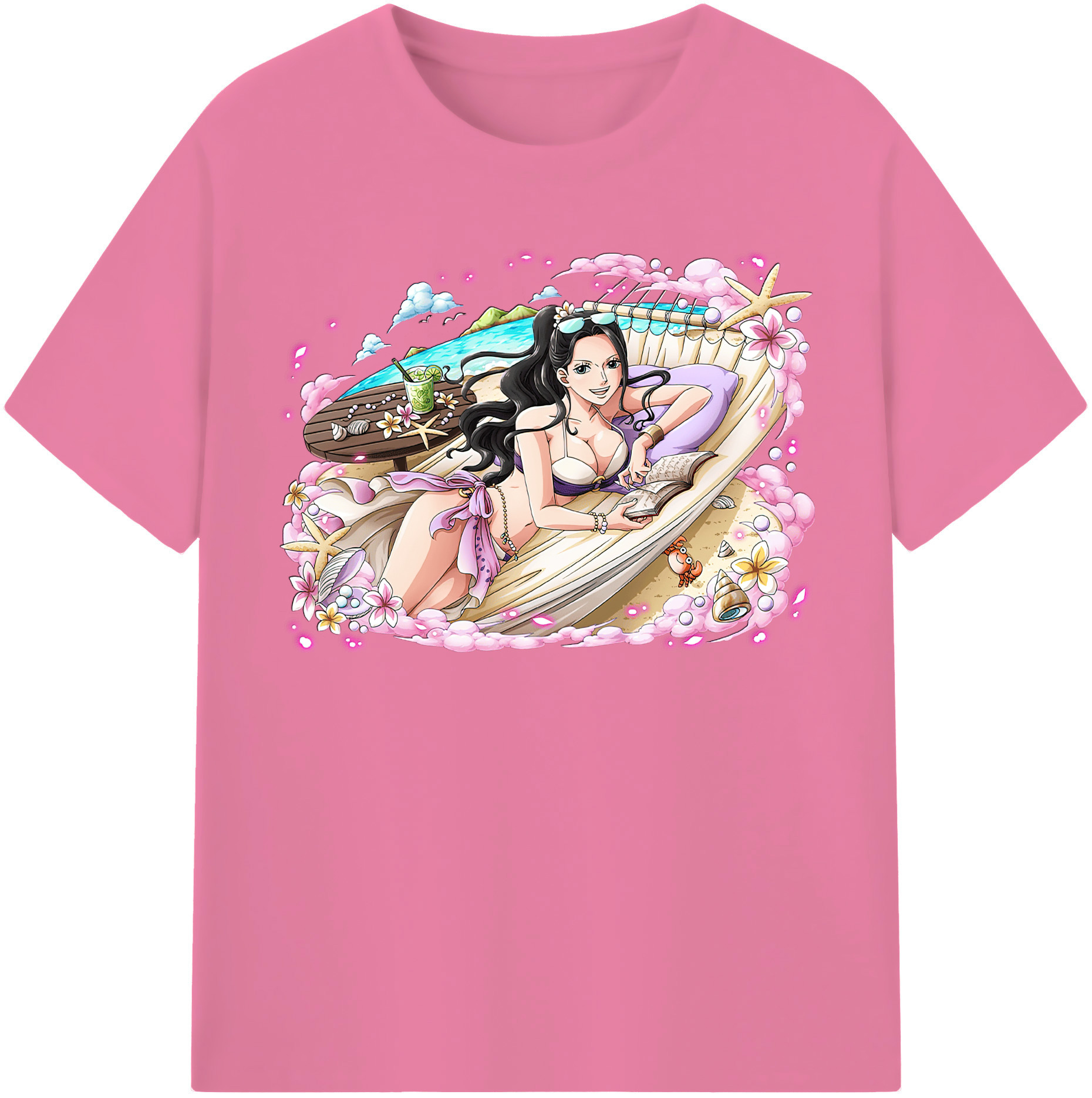 ワンピース ニコ・ロビン ONE PIECE Nico Robin 綿100％半袖Tシャツ（フロントプリント）